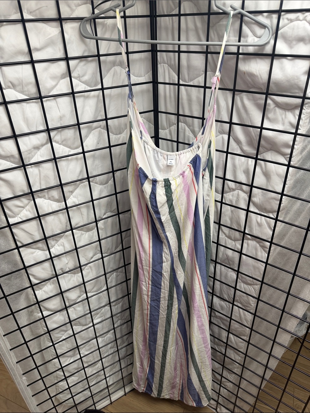 Old Navy Striped Pastel Maxi Dress - Pink, Blue, Green, Cream - Picture 2 of 2